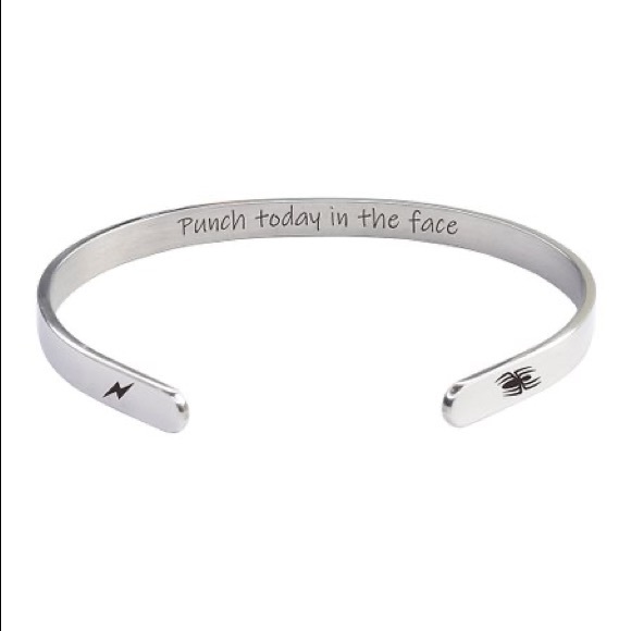 🎉HP🎉Stnlss Steel ‘Punch Today in the Face’ Cuff - Picture 3 of 4